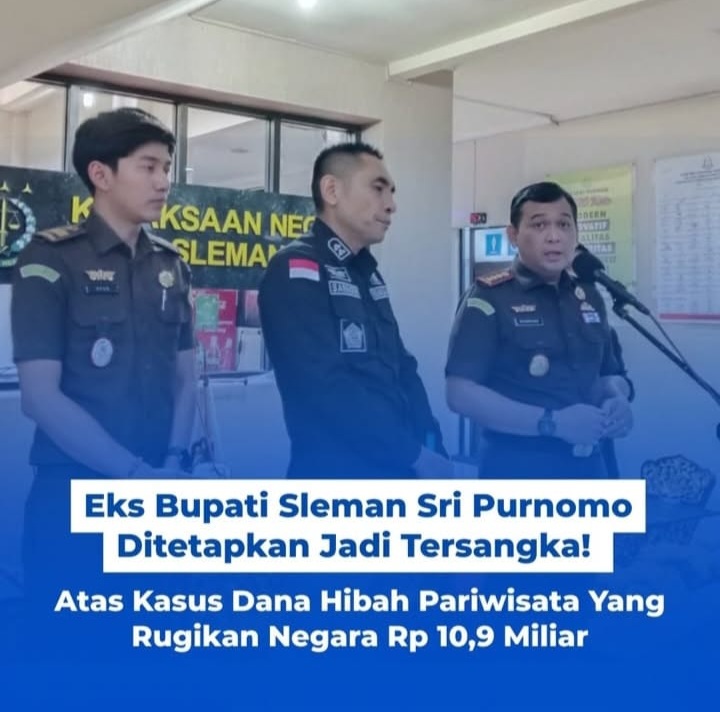 Mantan Bupati Sleman SP Jadi Tersangka Korupsi Hibah Pariwisata Rp10,9 M